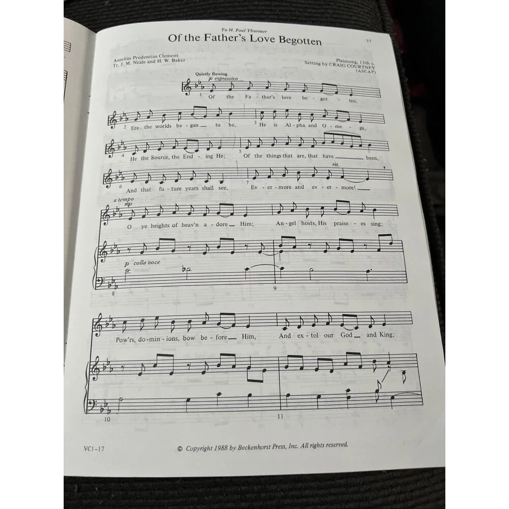 Christian Songbook Music for the Master, 9 Hymn Settings Med Voice Courtney VG
